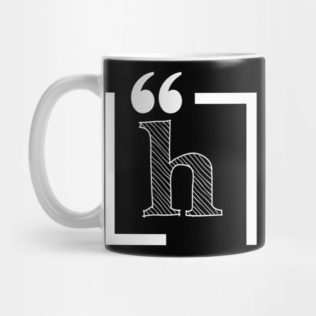 Letter H: Monogram Initial letter h by EightBats